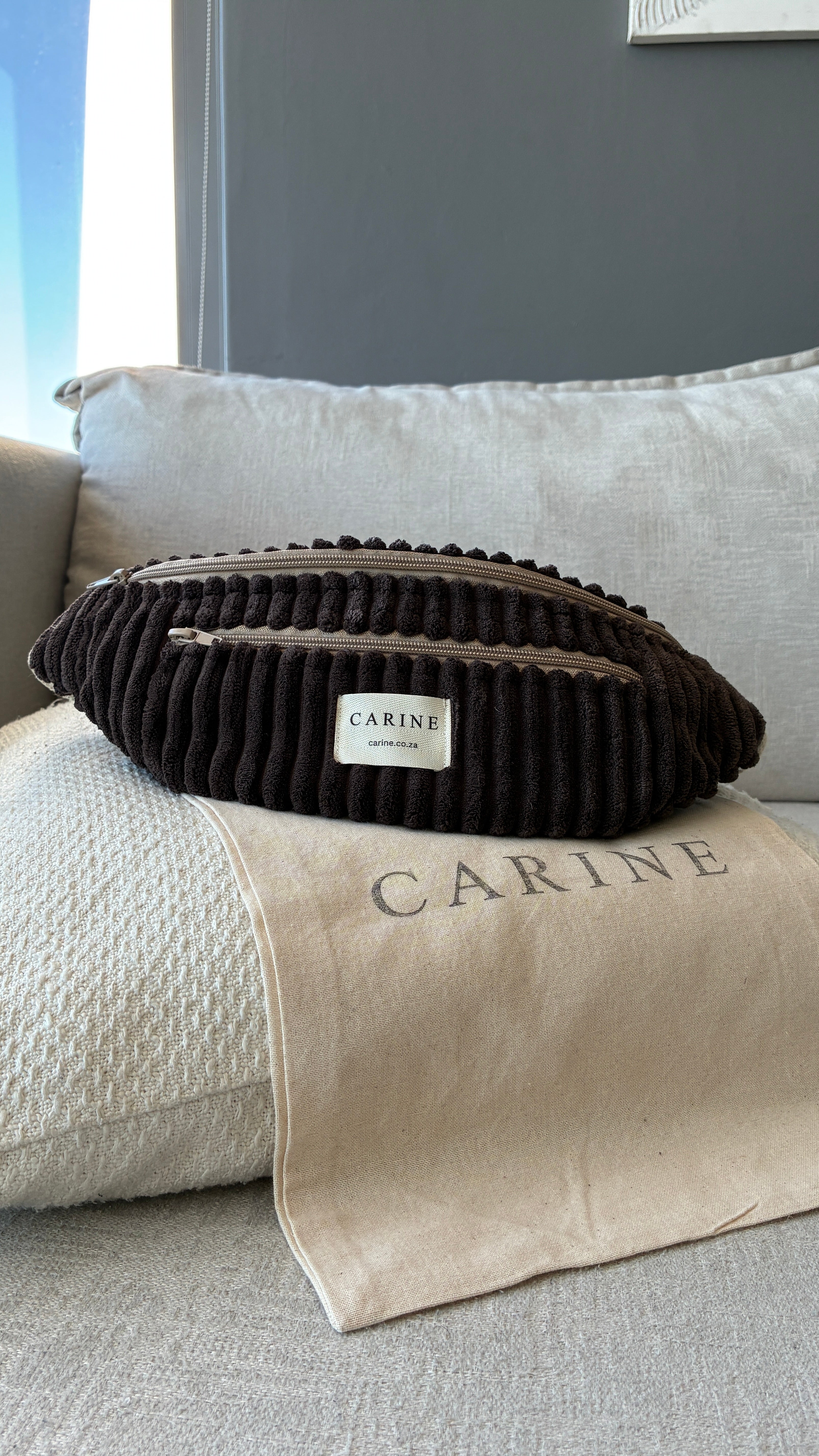 Cord Moon Bag - Chocolat