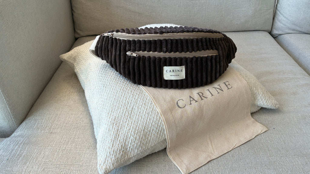 Cord Moon Bag - Chocolat