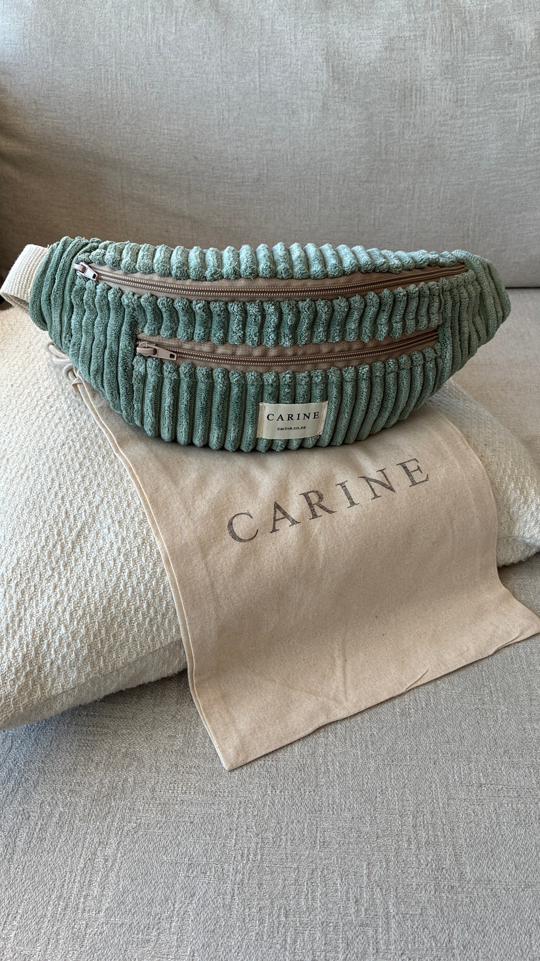Cord Moon Bag - Mint