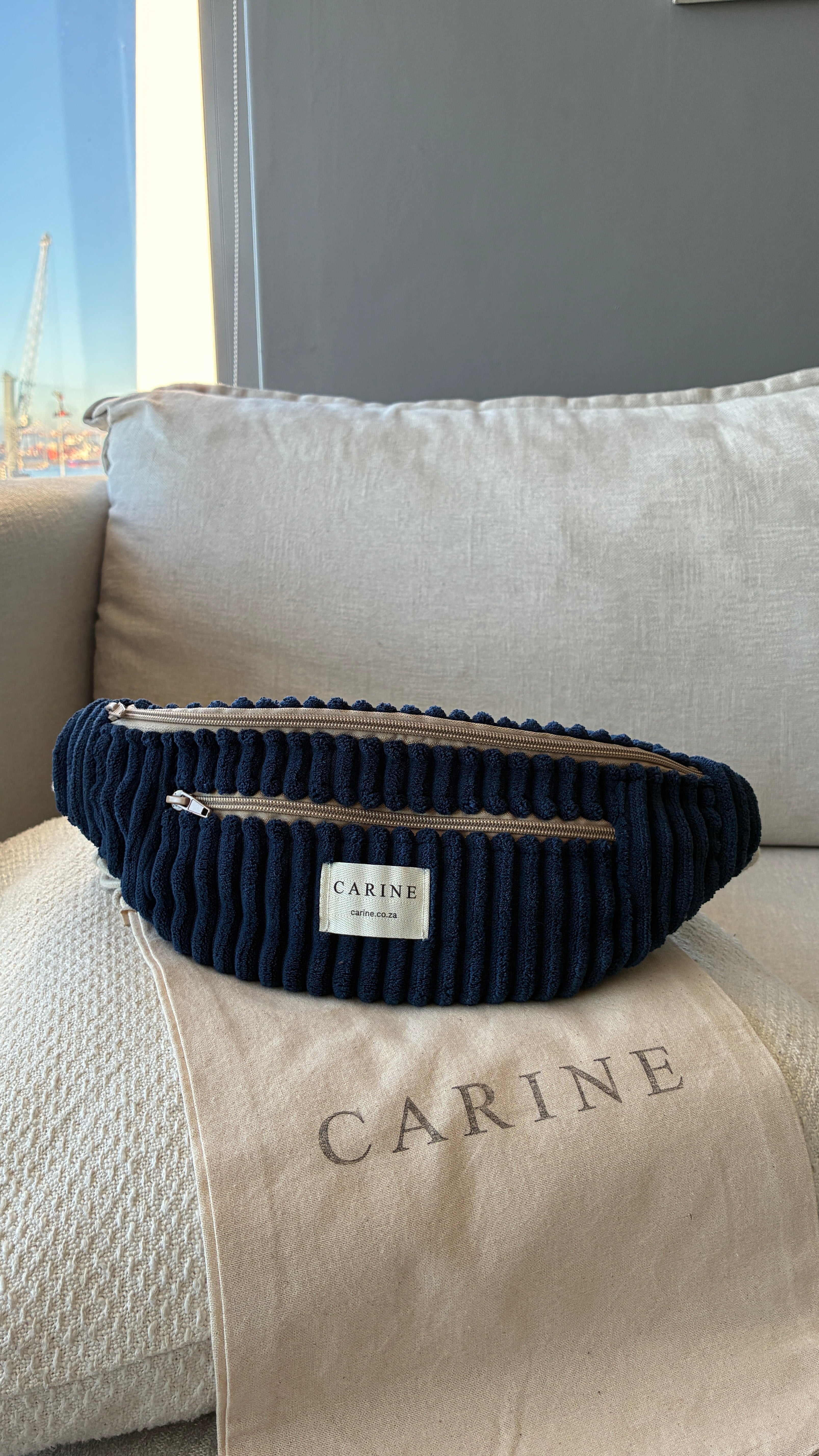 Cord Moon Bag - Navy