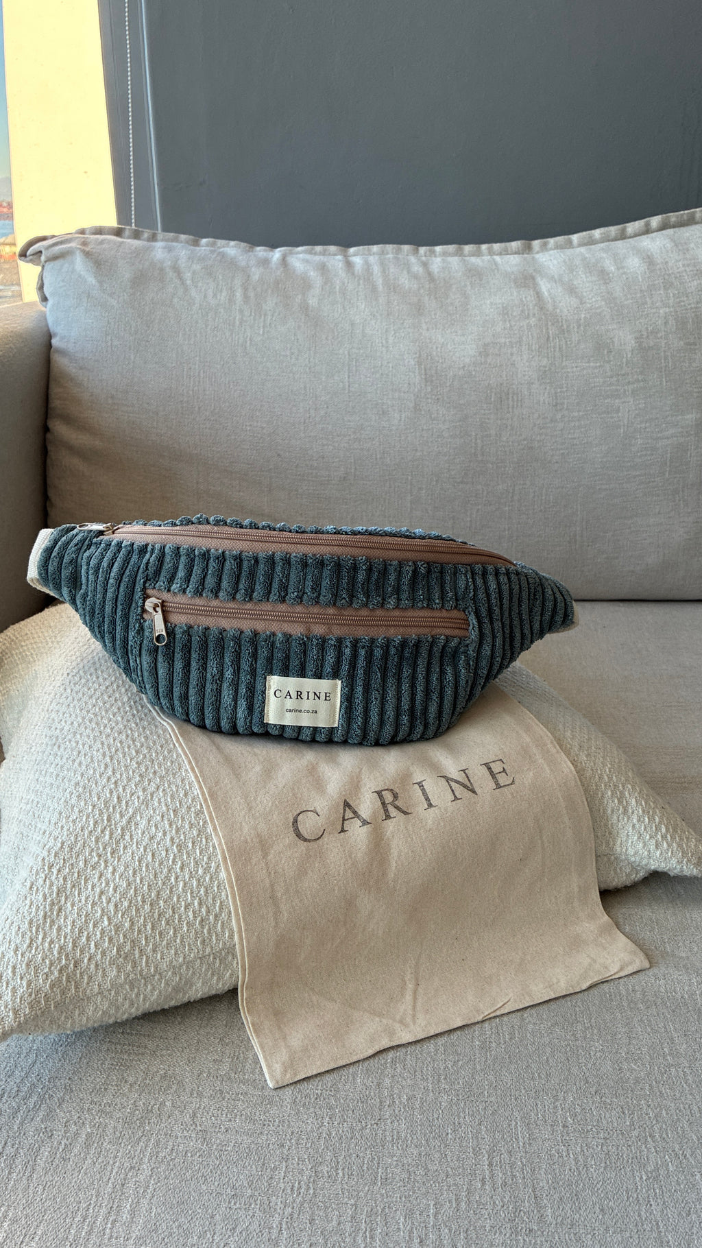 Cord Moon Bag - Duck Egg
