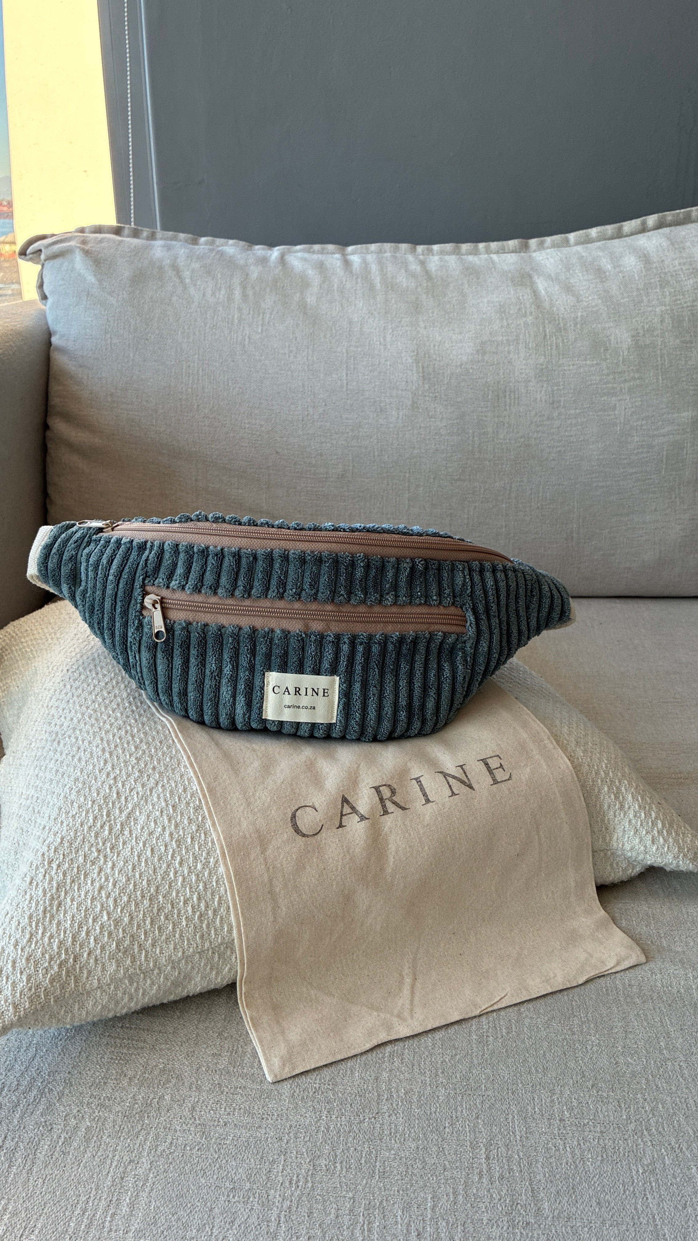 Cord Moon Bag - Duck Egg
