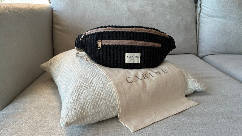 Cord Moon Bag - Black