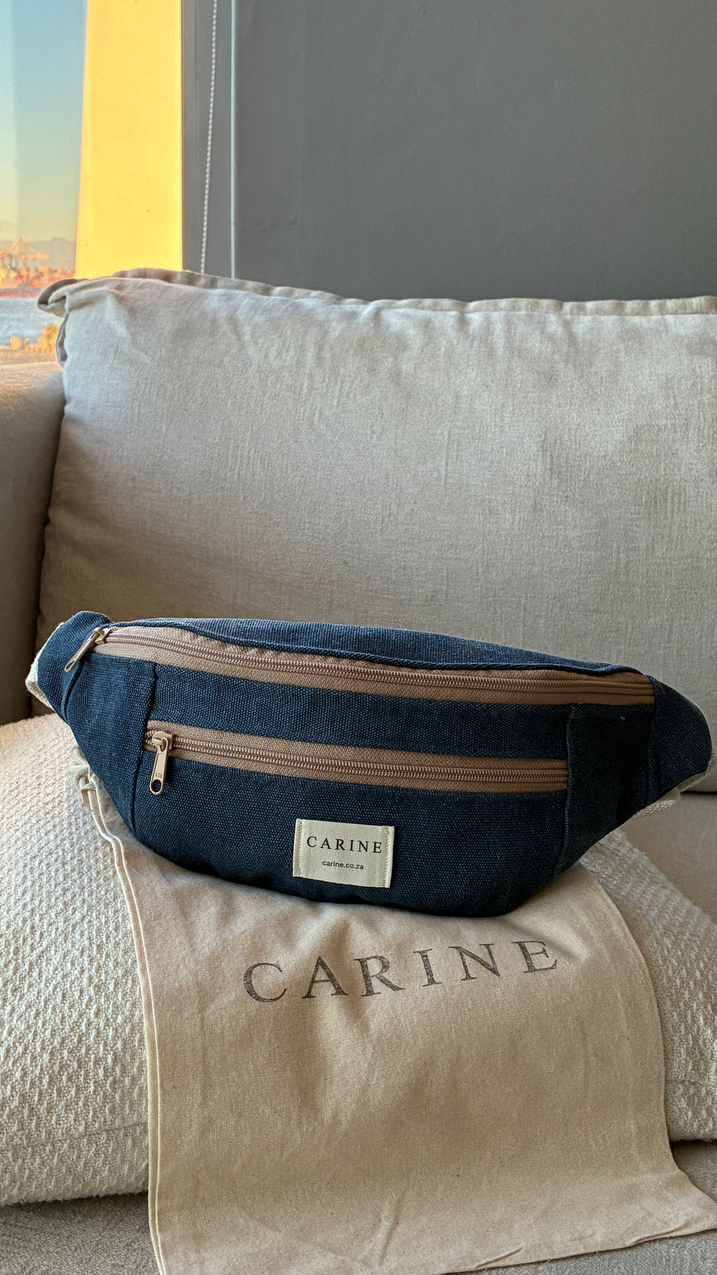 Canvas Moon Bag - Navy