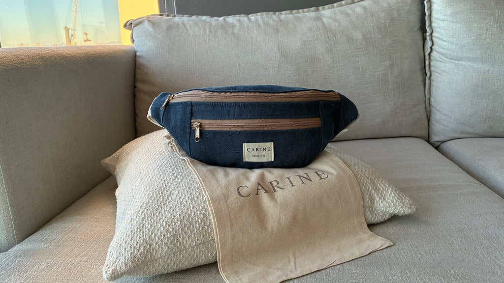 Canvas Moon Bag - Navy