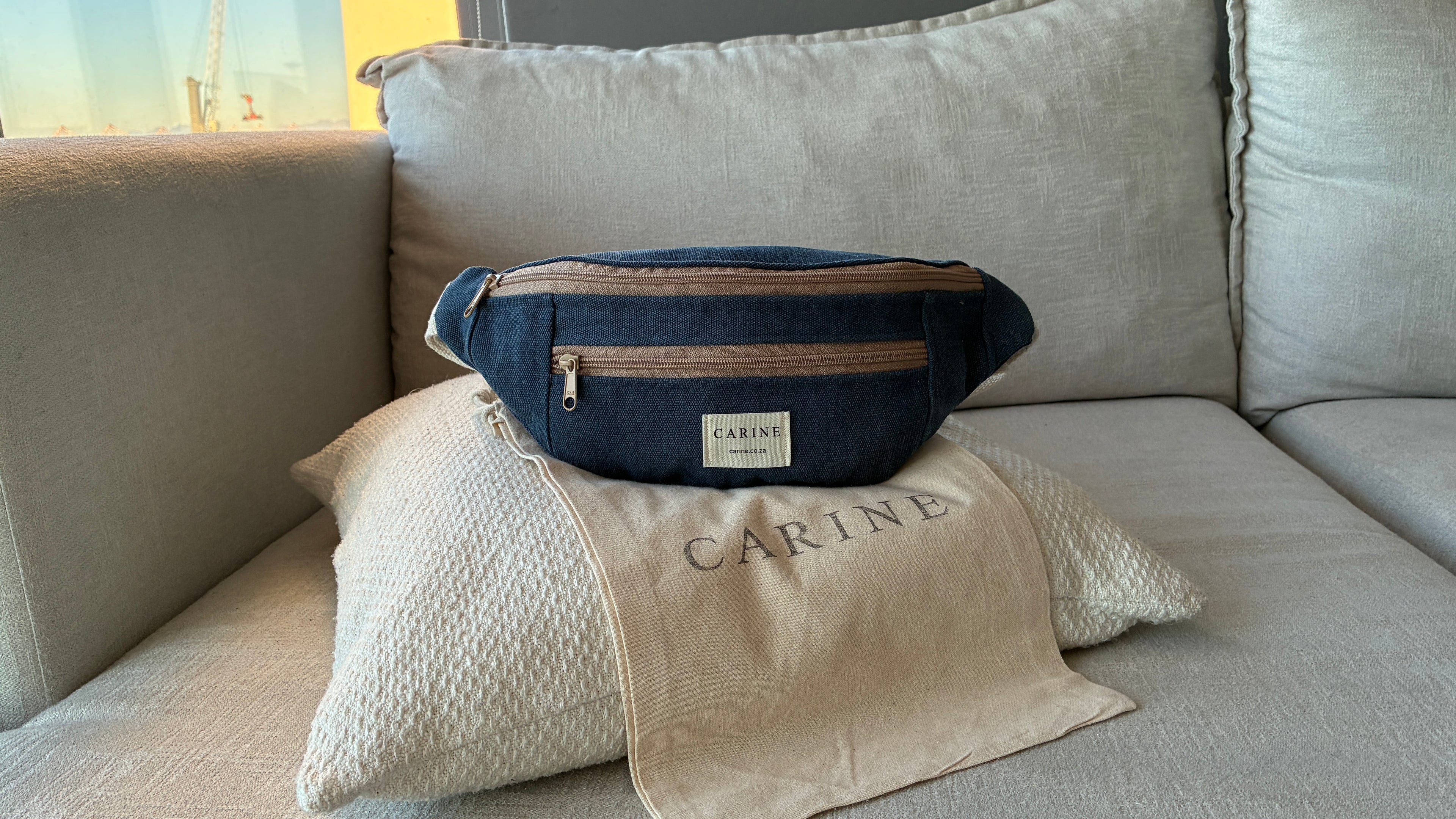 Canvas Moon Bag - Navy