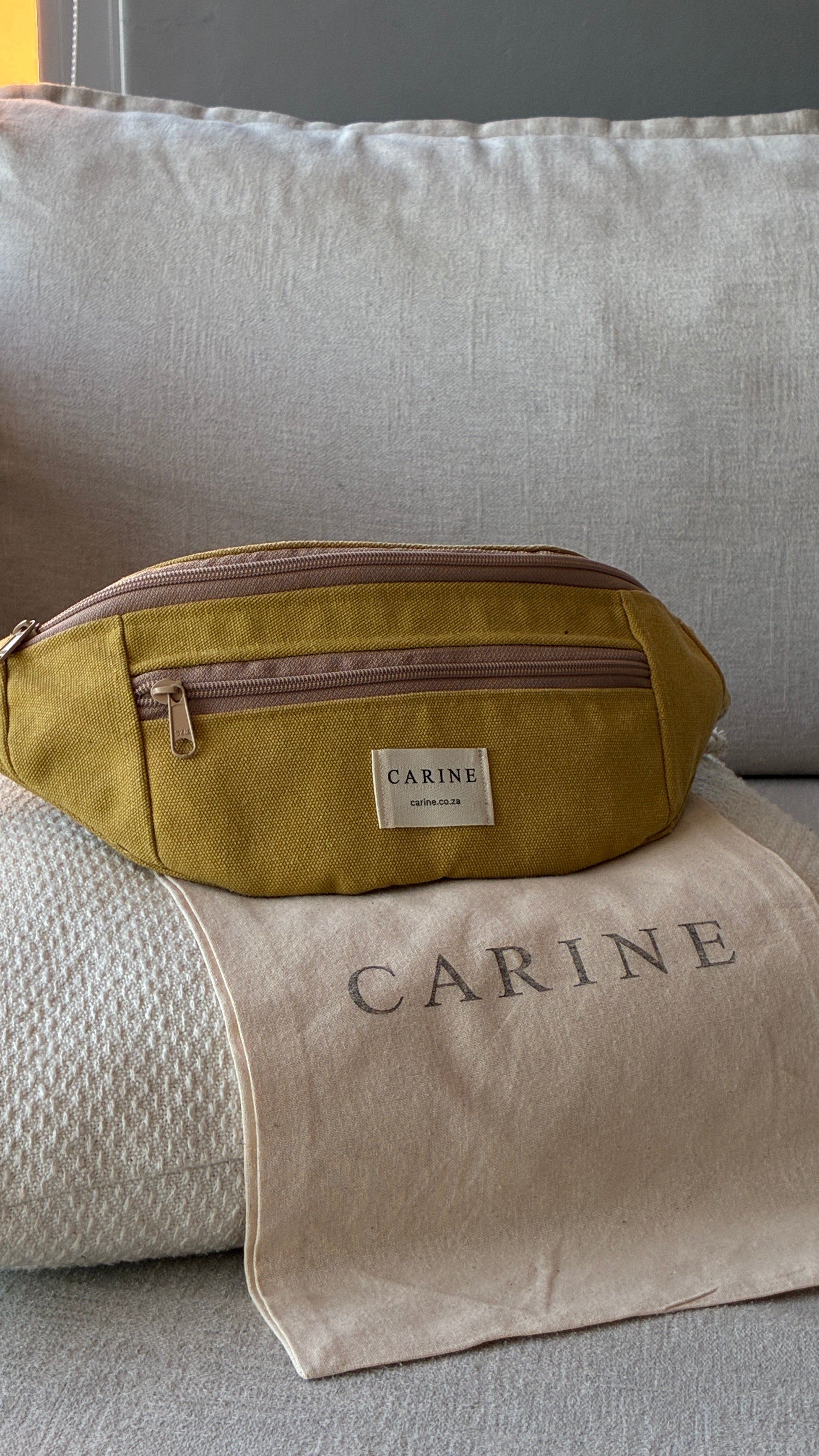 Canvas Moon Bag - Mustard