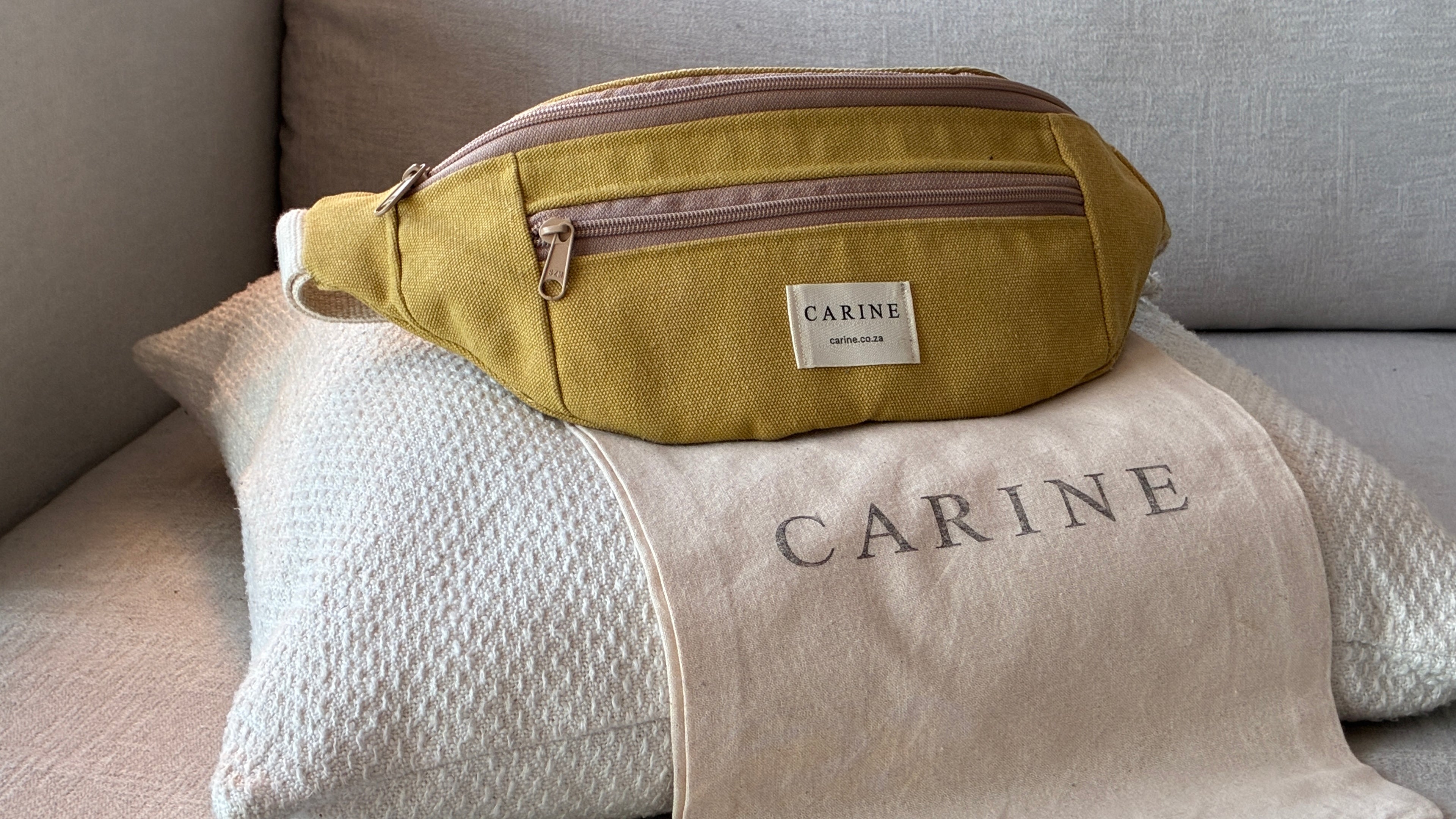 Canvas Moon Bag - Mustard