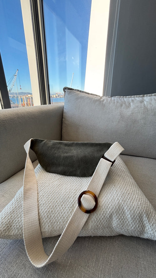 Canvas Moon Bag - Forest Green