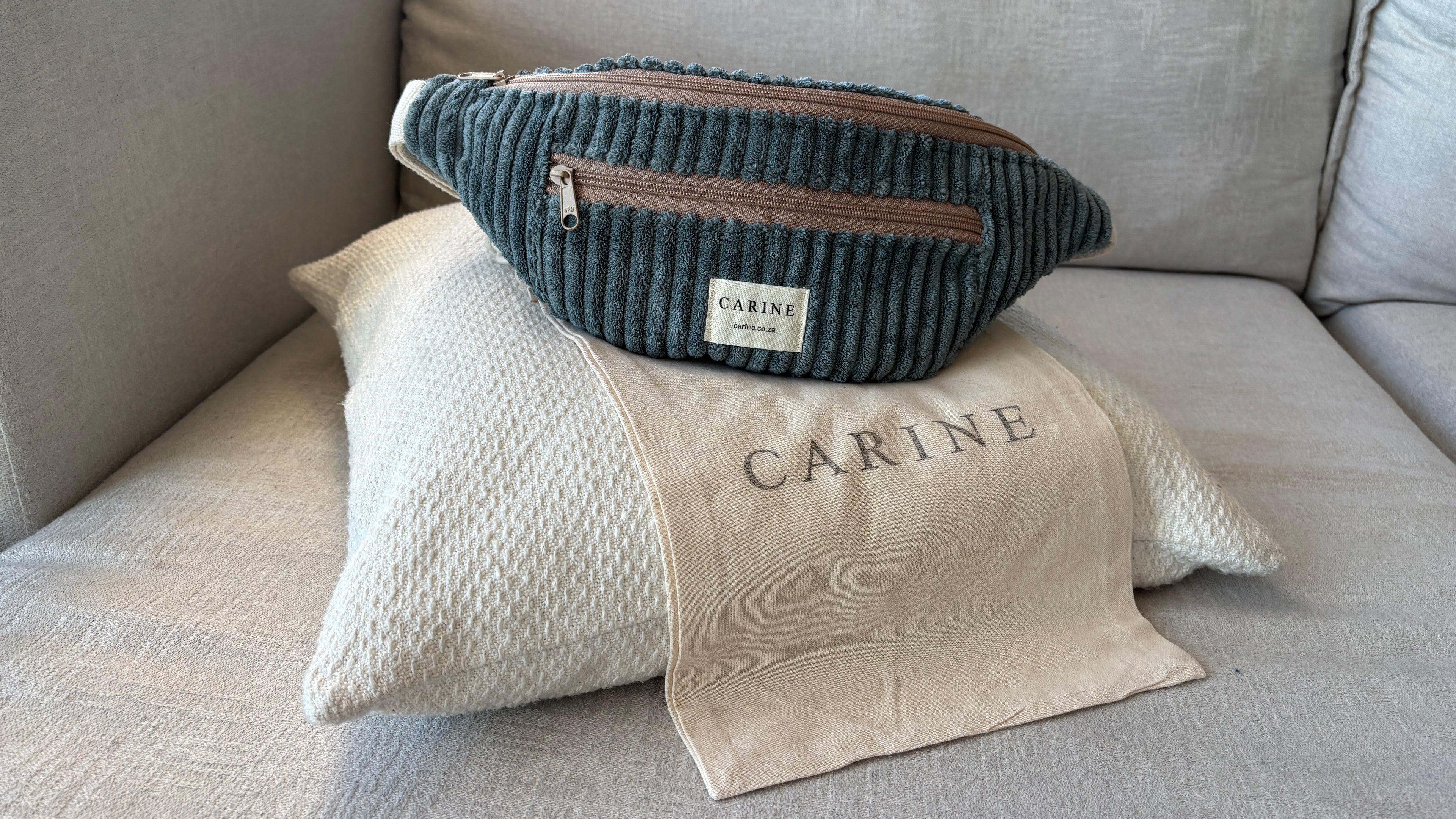 Cord Moon Bag - Duck Egg