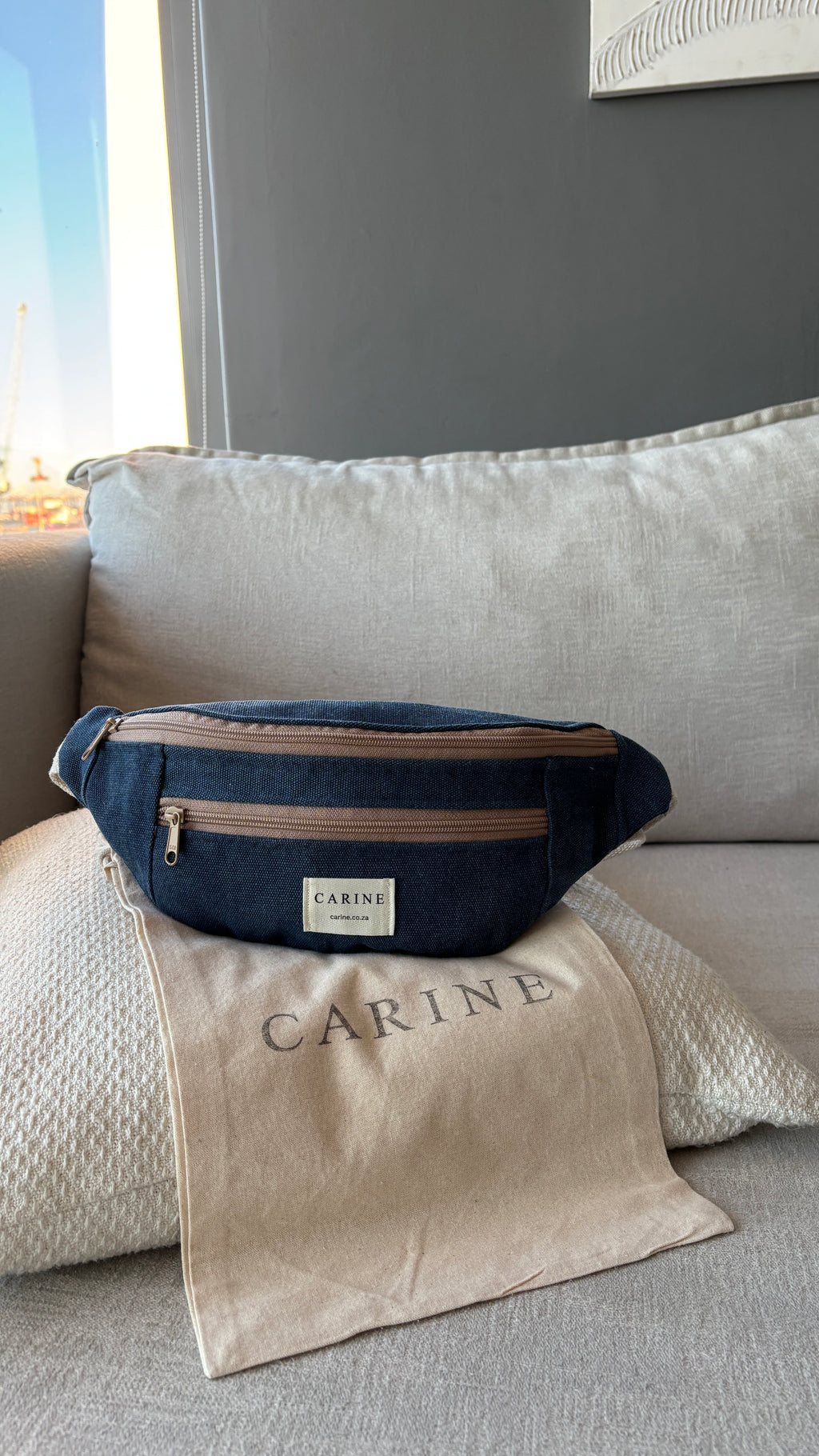 Canvas Moon Bag - Navy