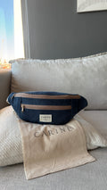 Canvas Moon Bag - Navy