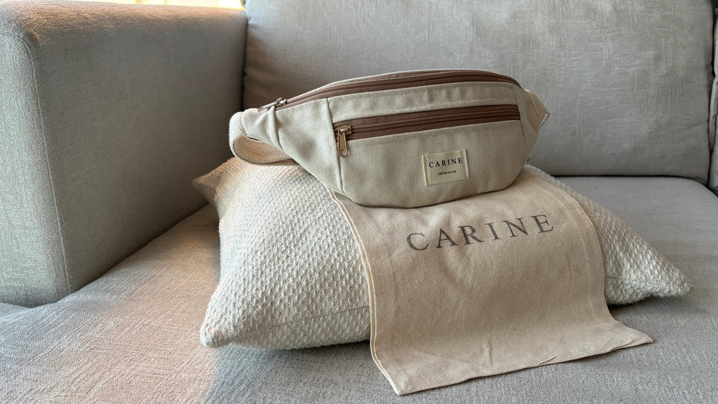 Canvas Moon Bag - Cream