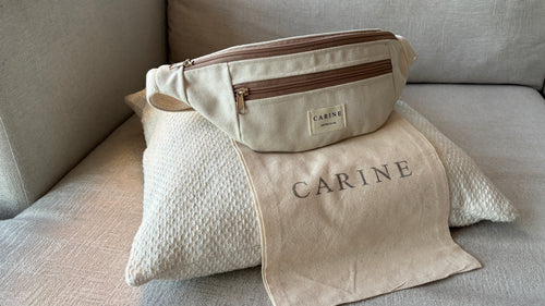 Canvas Moon Bag - Cream