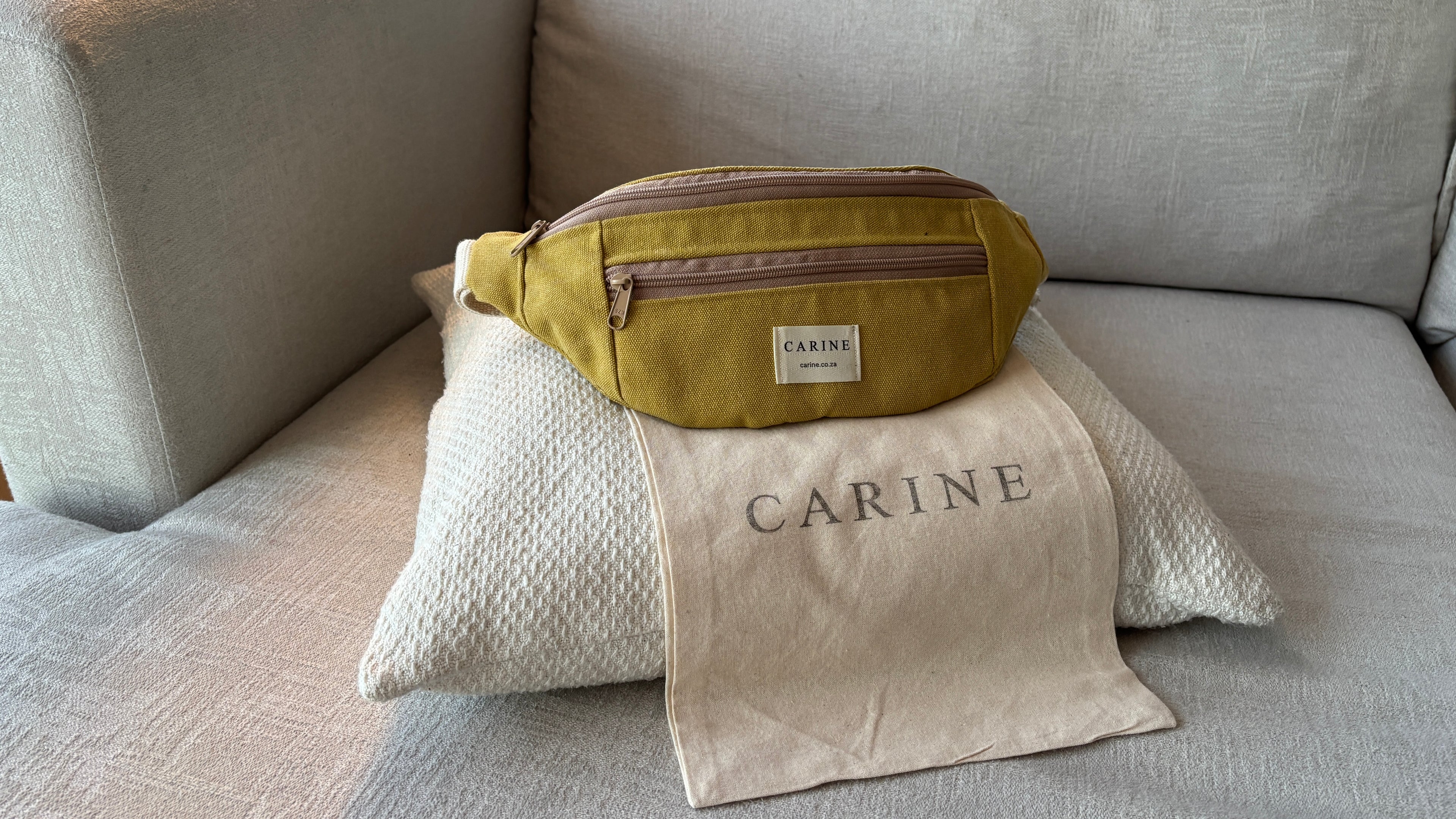 Canvas Moon Bag - Mustard