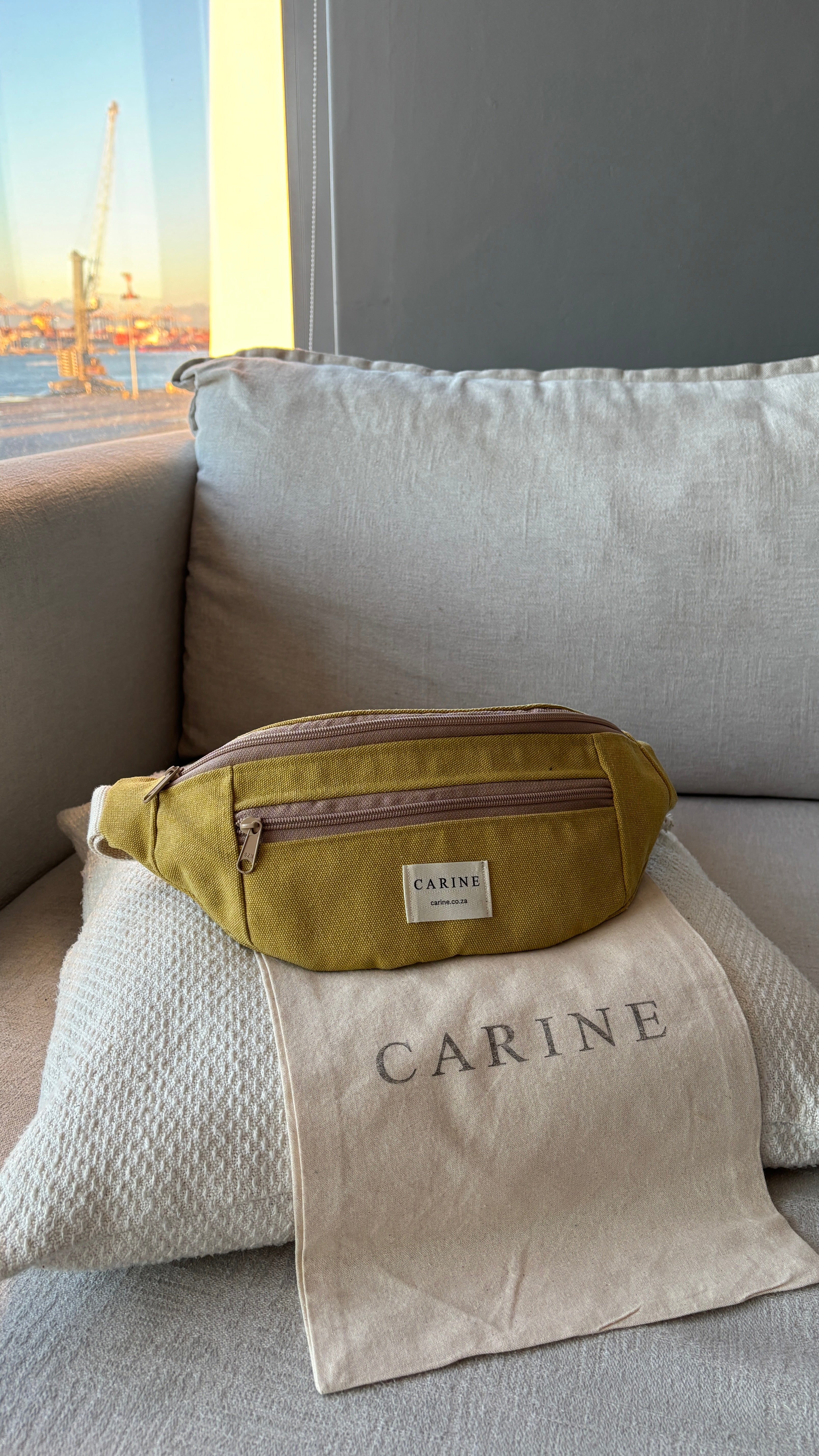 Canvas Moon Bag - Mustard